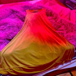 Asymmetric dancing dress.. open back an train..